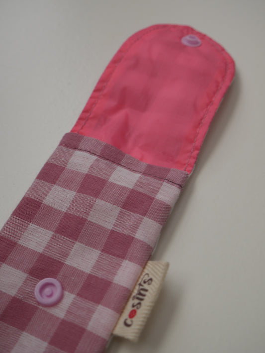 Funda portacoberts · Vichy rosa