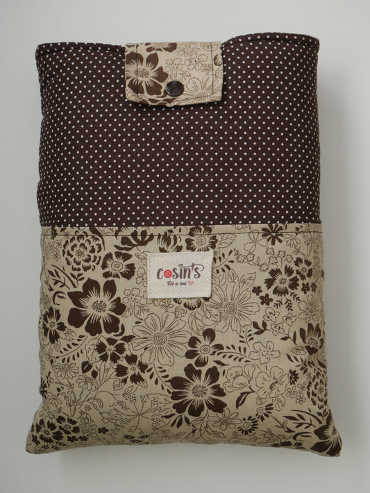 Funda de llibre · Flors vintage marrons