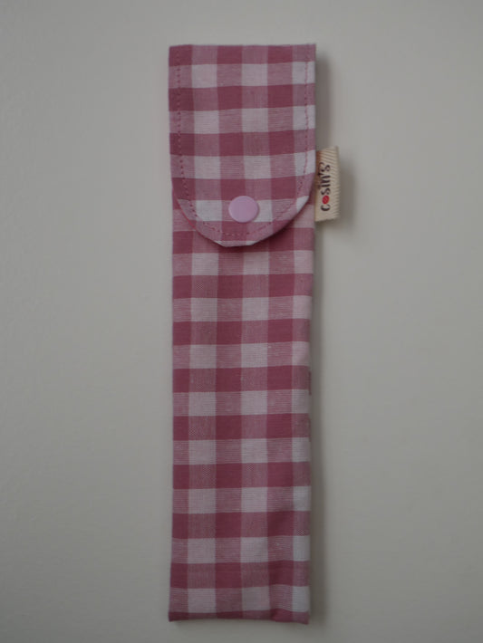 Funda portacoberts · Vichy rosa