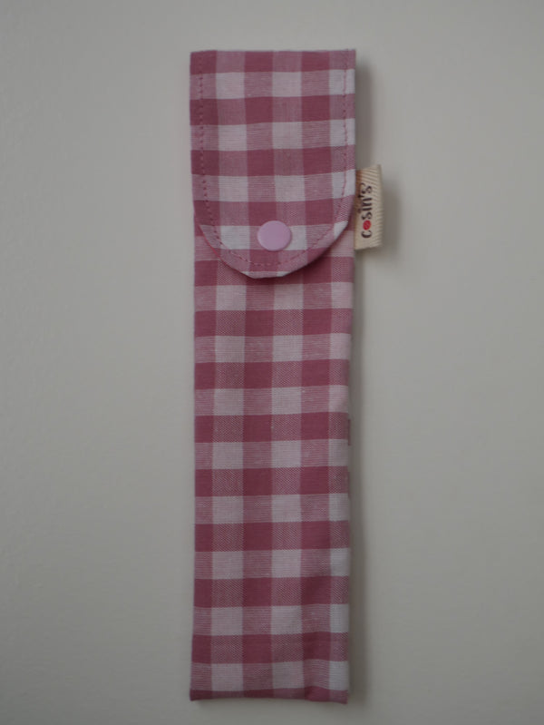 Funda portacoberts · Vichy rosa