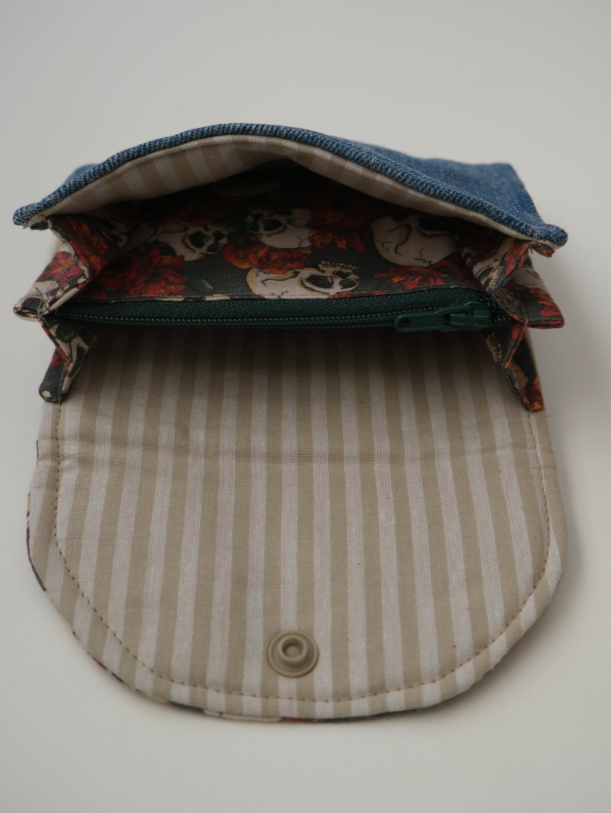 Cartera de tela · Calaveres i texà