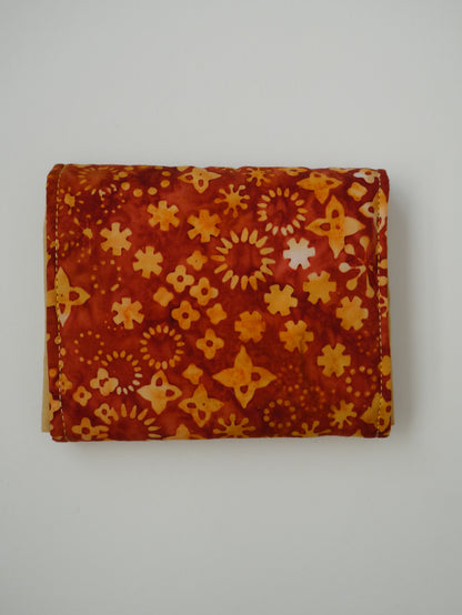 Monedero de tela · Naranja batik