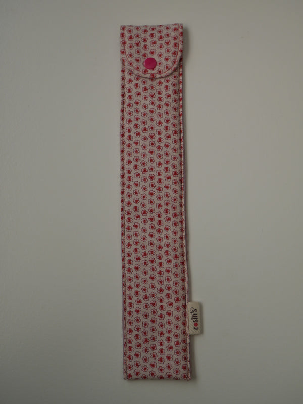 Funda de flauta · Rosa floral