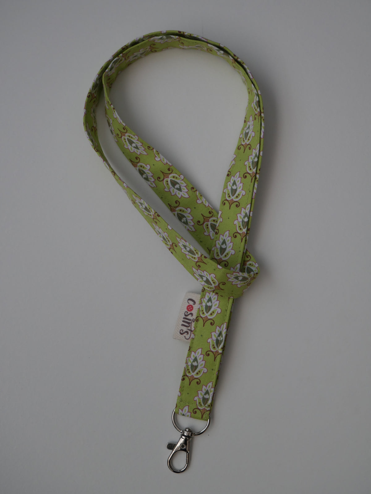 Cinta porta-claus · Llima amb flors retro