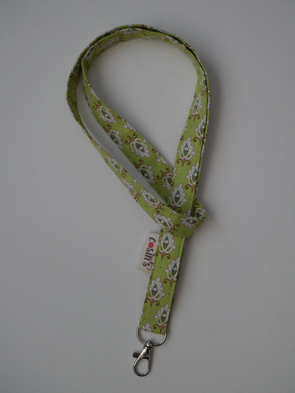 Cinta porta-claus · Llima amb flors retro