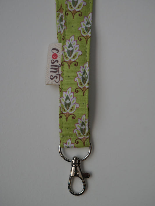 Cinta porta-claus · Llima amb flors retro
