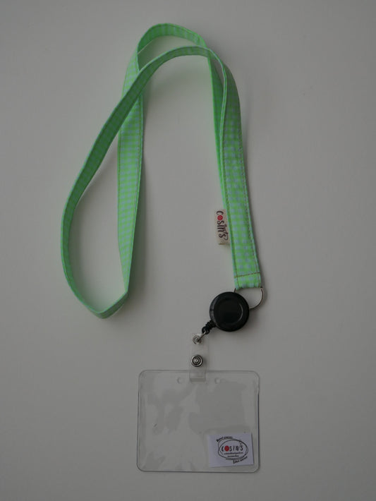 Porta-acreditació · Vichy verd fluor
